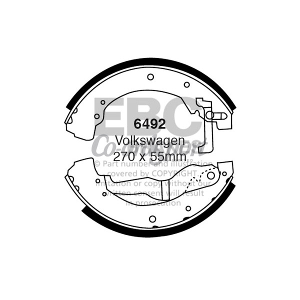 EBC BRAKE SHOE SET image