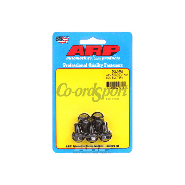 ARP 5/16-24 x .560 hex black oxide bolts image
