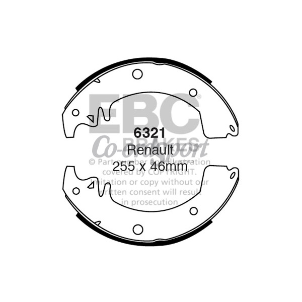 EBC BRAKE SHOE SET image