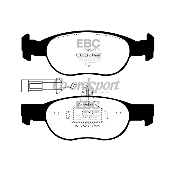 EBC Ultimax OEM Replacement Brake Pads image