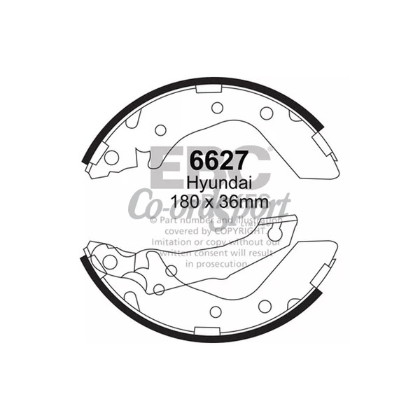 EBC BRAKE SHOE SET image