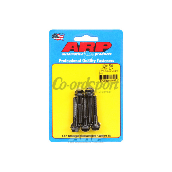 ARP 1/4-20 X 1.500 hex black oxide bolts image