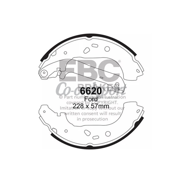 EBC BRAKE SHOE SET image