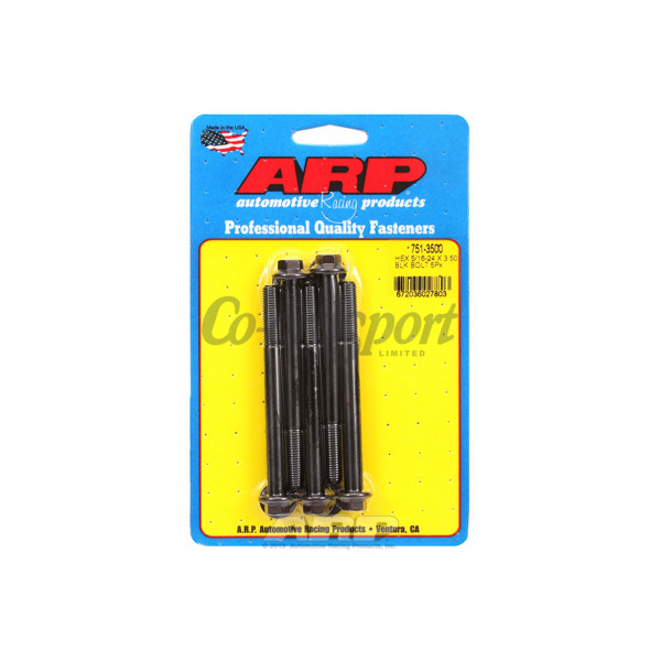 ARP 5/16-24 x 3.500 hex black oxide bolts image