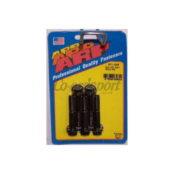 ARP M8 x 1.25 x 45 12pt black oxide bolts image