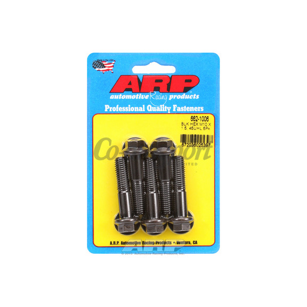 ARP M10 x 1.50 x 45 hex black oxide bolts image