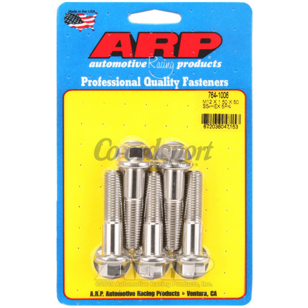 ARP M12 x 1.50 x 50 hex SS bolts image