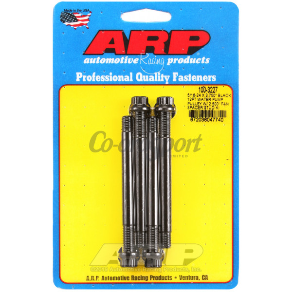 ARP 5/16-24 X 3.750 black 12pt water pump pulley w/ 2.500 f image
