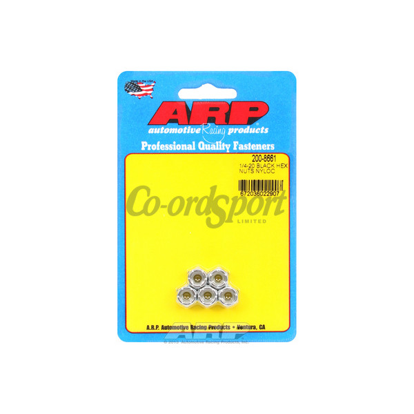 ARP 1/4-20 cad coarse nyloc hex nut kit image