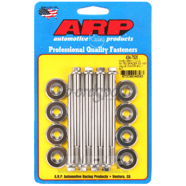 ARP SB Chevy GENIII IV/LS w/.750 spacer SS hex valve cover b image