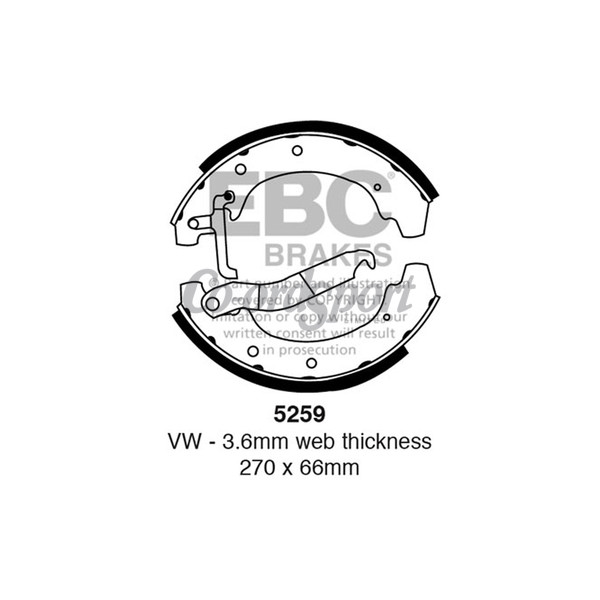 EBC BRAKE SHOE SET image