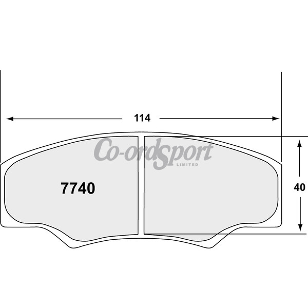 PFC 7740 Race Pad Set - 08 Compound 16 mm image