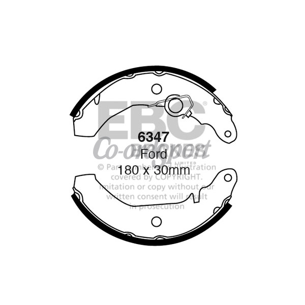 EBC BRAKE SHOE SET image