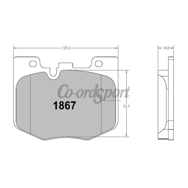 PFC 1867 Race Pad Set - 11 Compound 19mm Toy Supra/ BMW image