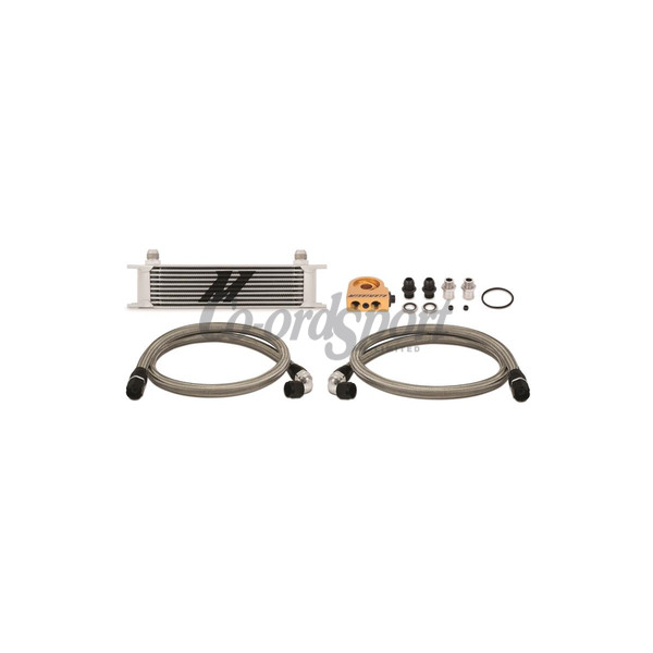 Mishimoto Universal Thermostatic 10 Row Oil Cooler Kit Silv image