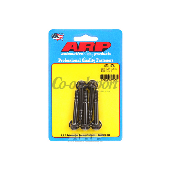 ARP M6 x 1.00 x 45 12pt black oxide bolts image
