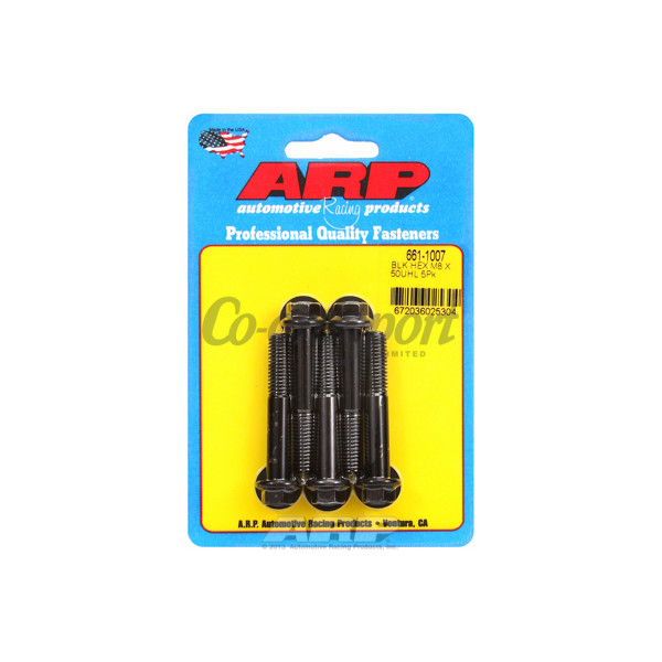 ARP M8 x 1.25 x 50 hex black oxide bolts image