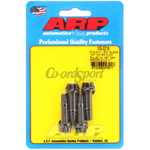 ARP 5/16-24 X 1.500 black 12pt water pump pulley w/ .250 fa image