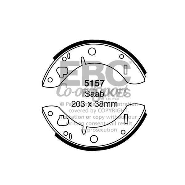 EBC BRAKE SHOE SET image