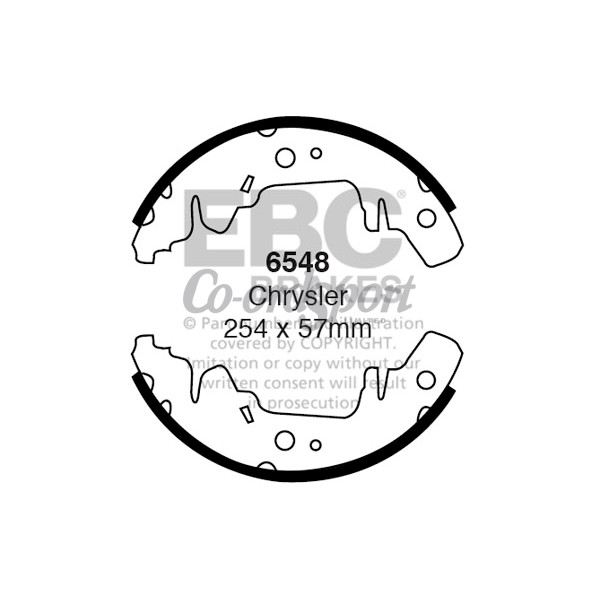 EBC BRAKE SHOE SET image