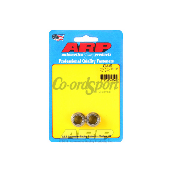 ARP M12 X 1.00 M14 wr SS 12pt nut kit image