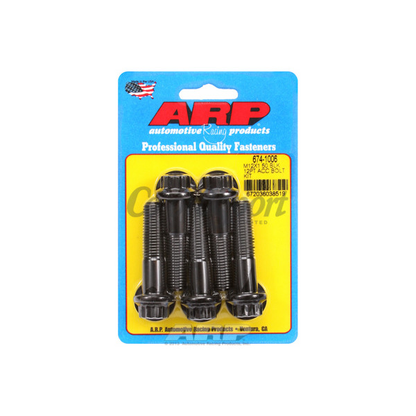 ARP M12 x 1.50 x 50 12pt black oxide bolts image