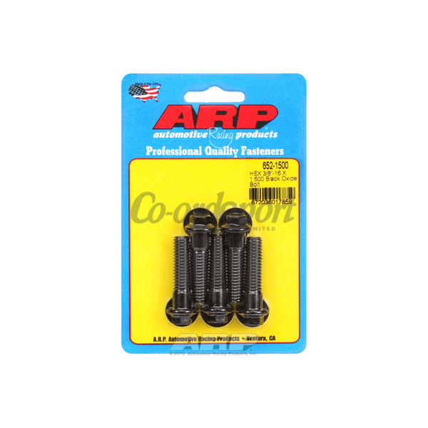ARP 3/8-16 X 1.500 hex black oxide bolts image