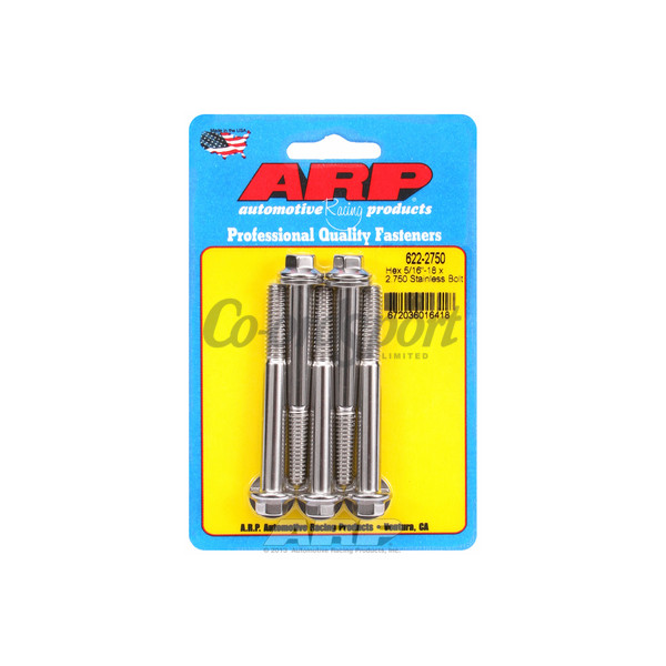 ARP 5/16-18 x 2.750 hex SS bolts image