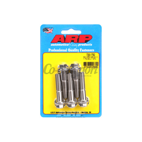 ARP 3/8-24 x 1.750 hex 7/16 wrenching SS bolts image