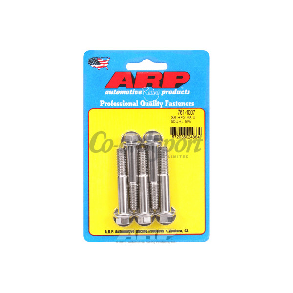 ARP M8 x 1.25 x 50 hex SS bolts image