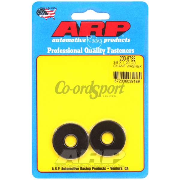 ARP 3/8 ID 1.20 OD chamfer black washers image