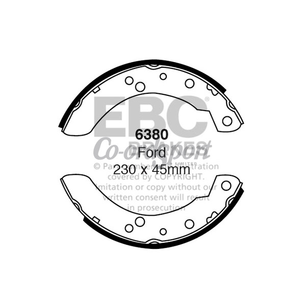 EBC BRAKE SHOE SET image