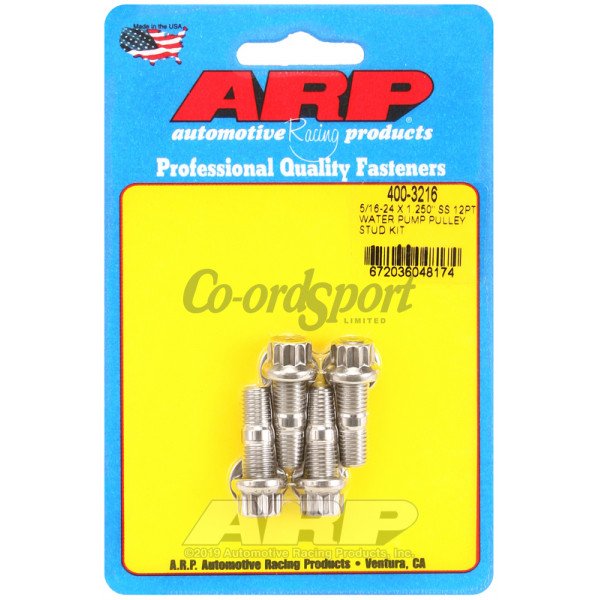ARP 5/16-24 X 1.250 SS 12pt water pump pulley stud kit image