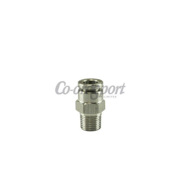 Turbosmart 1/8in NPT Str Pushloc Fitting - SS - 1/4in image