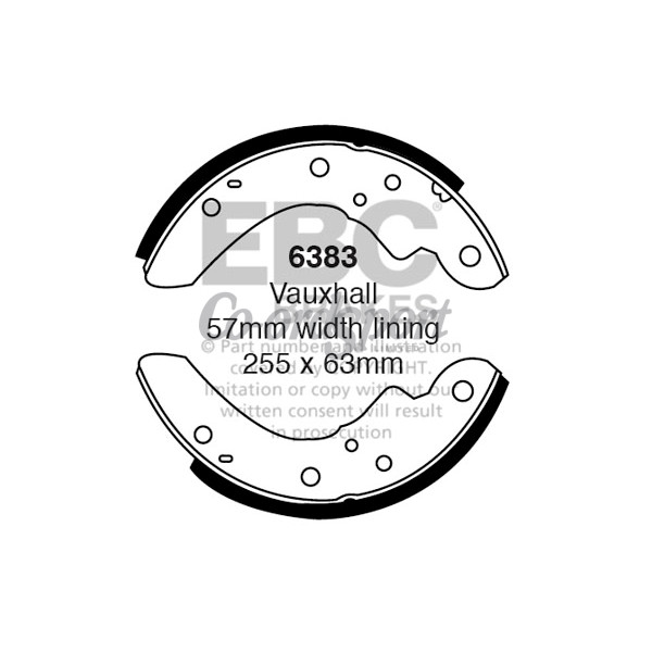 EBC BRAKE SHOE SET image