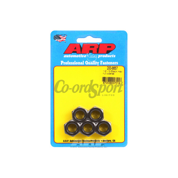 ARP 1/2-13 black coarse hex nut kit image