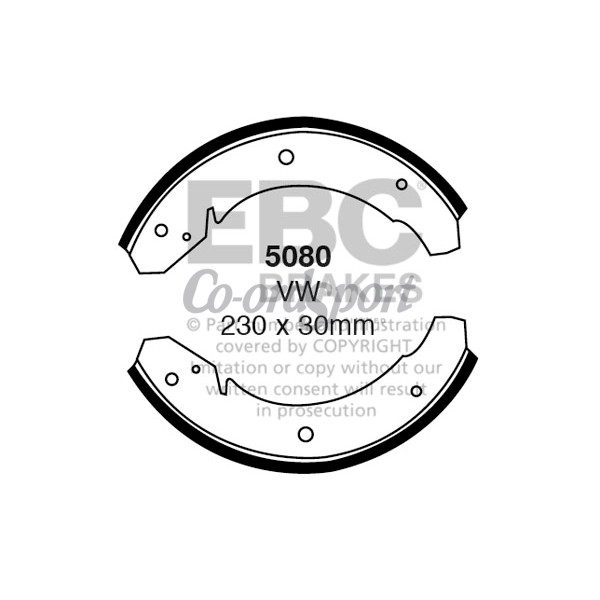 EBC BRAKE SHOE SET image