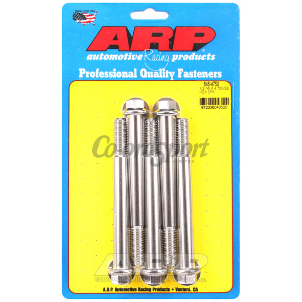 ARP 1/2-13 x 4.750 hex SS bolts image