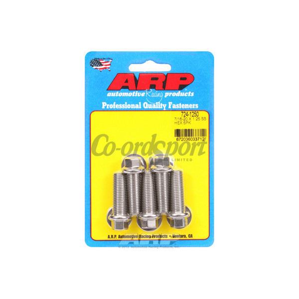 ARP 7/16-20 x 1.250 hex SS bolts image
