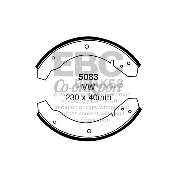 EBC BRAKE SHOE SET image