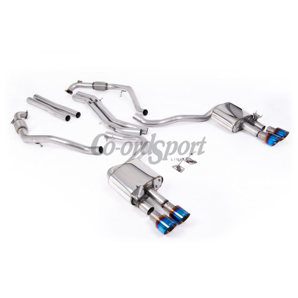 Milltek Exhaust - Cat Back Non-Resonated Louder with Quad GT-100 image