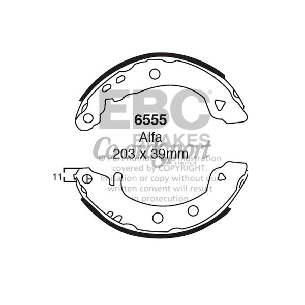 EBC BRAKE SHOE SET image