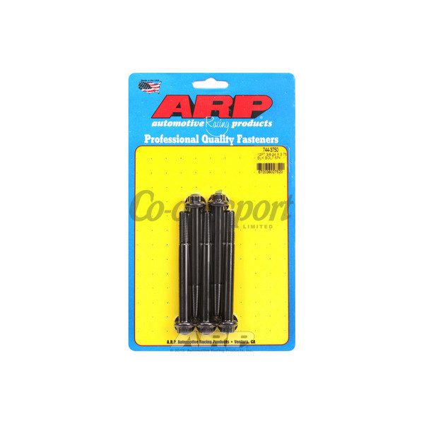 ARP 3/8-24 x 3.750 12pt 7/16 wrenching black oxide bolts image