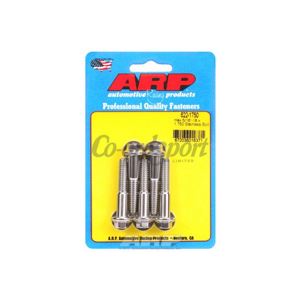 ARP 5/16-18 x 1.750 hex SS bolts image