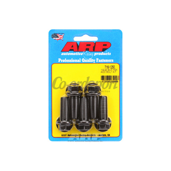 ARP 1/2-20 x 1.250 hex black oxide bolts image