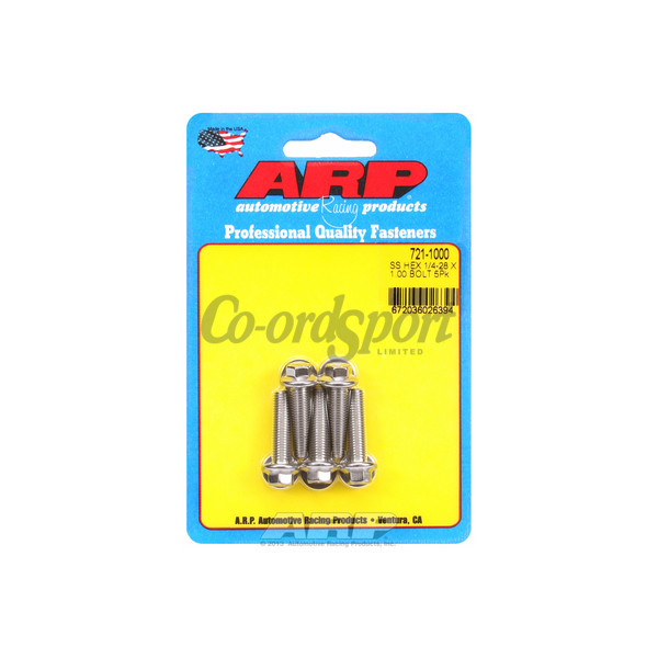 ARP 1/4-28 x 1.000 hex SS bolts image