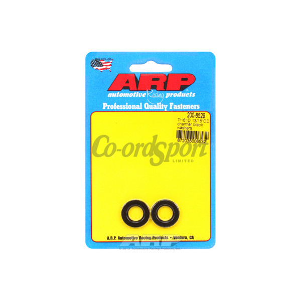 ARP 7/16 ID 13/16 OD chamfer black washers image