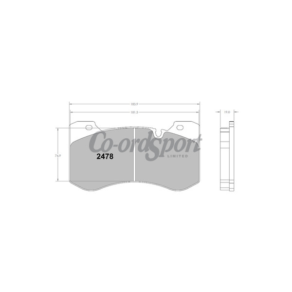 PFC 2478 RACE PAD SET - 331 CMPD 19 MM image