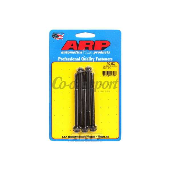 ARP 1/4-28 x 3.500 12pt black oxide bolts image