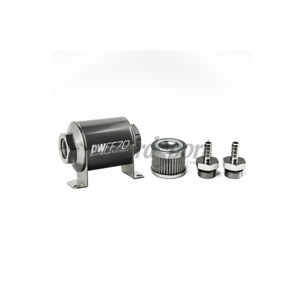 DW In-line fuel filter element and housing kit  stainless steel 1 image